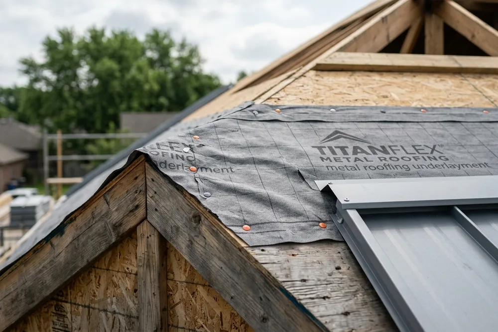 Steel Roof Underlayment in use: Metal Roofing Underlayment Considerations