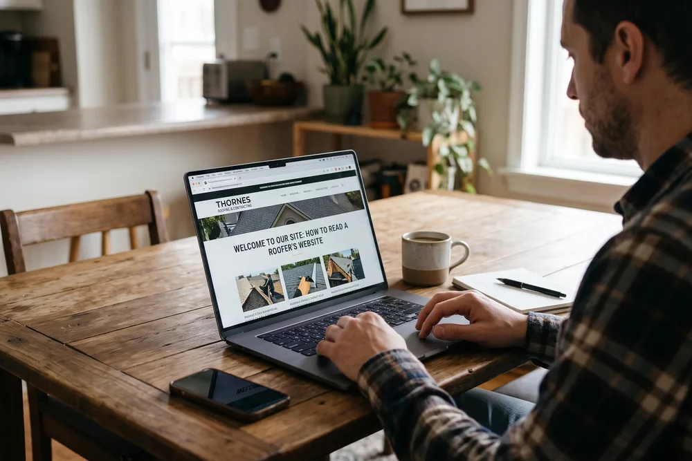 Thornes Roofing & Contracting in use: Welcome to Our Site: How to Read a Roofer's Website